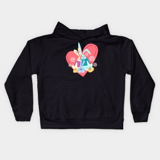 Bunny Family Kids Hoodie